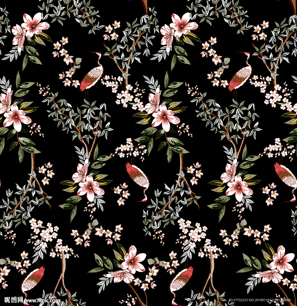 仙鹤 树枝 女装