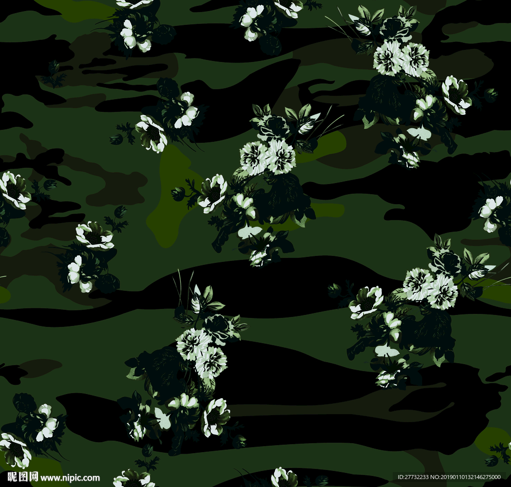 迷彩花  大牌男装