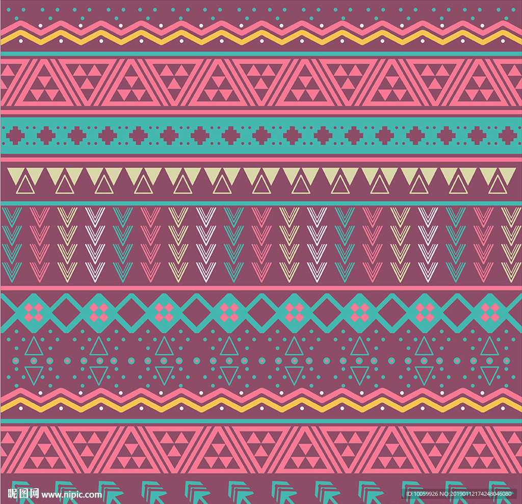 女装服装数码印花图案无缝