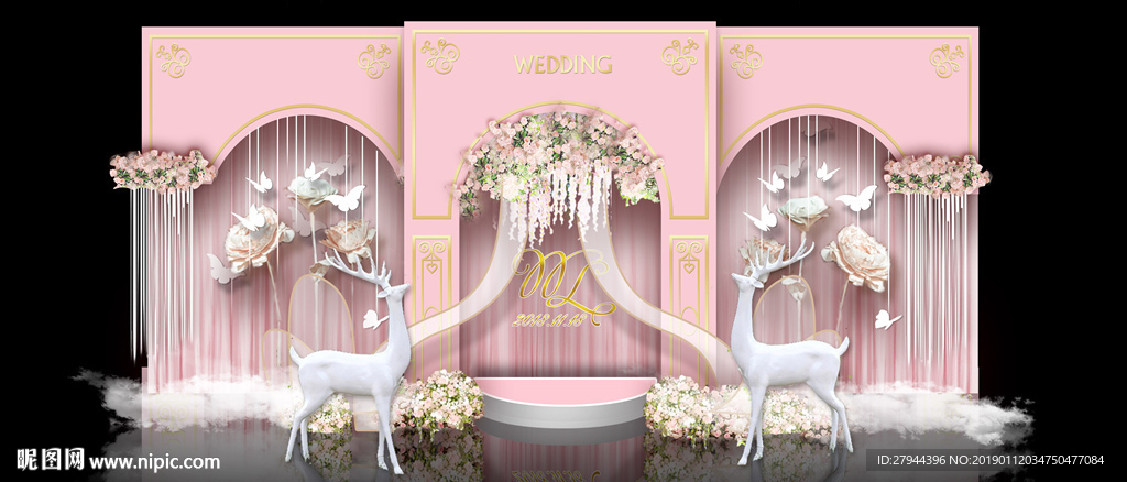 欧式粉色迎宾区