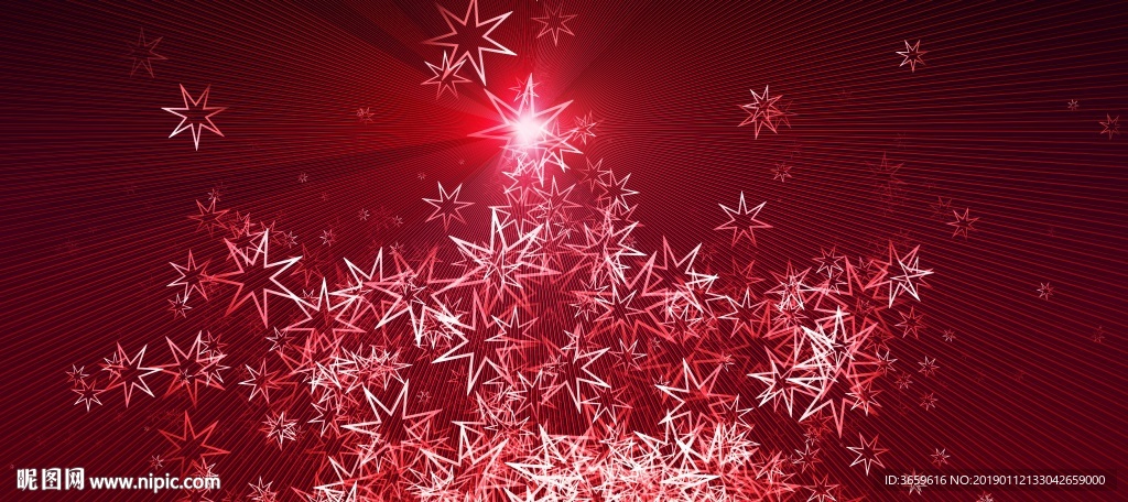 红色星星背景
