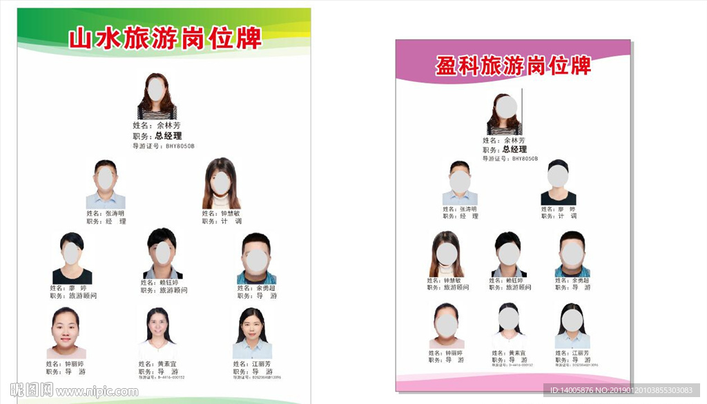 旅游岗位牌