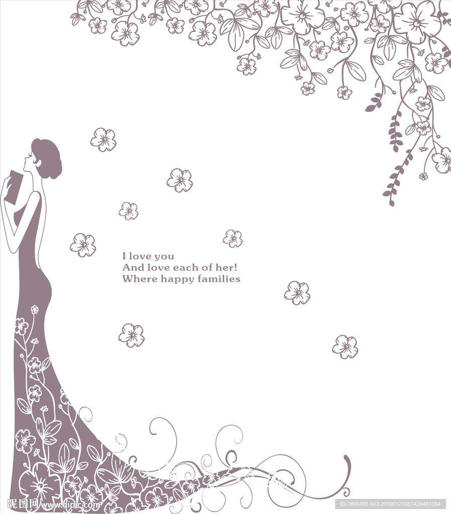 硅藻泥幸福家庭矢量图