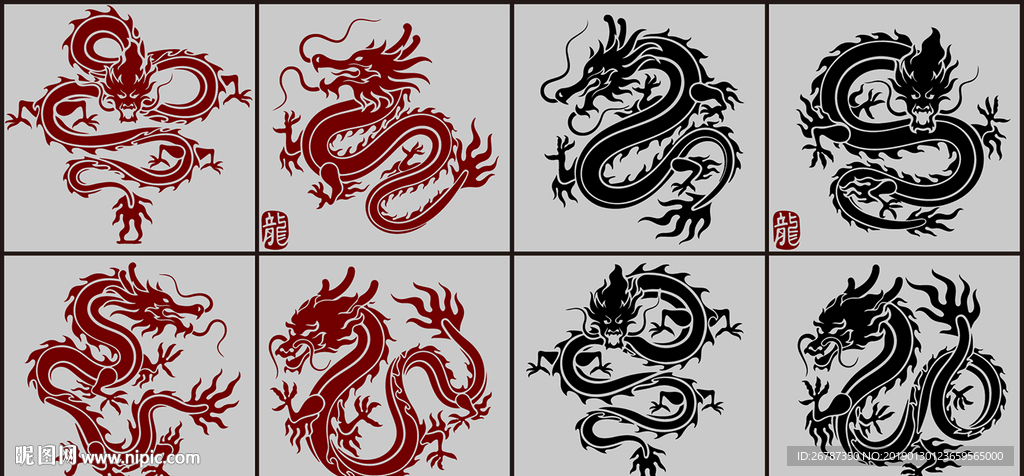 矢量中国龙系列