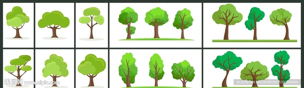 矢量卡通树形设计