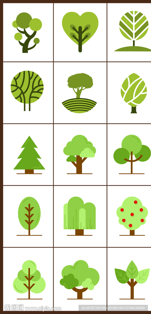 矢量卡通树形设计