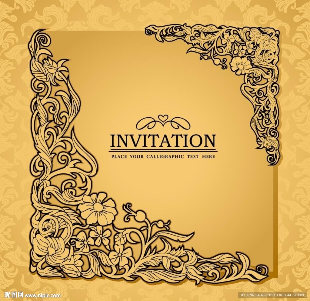 矢量欧式花边艺术装饰