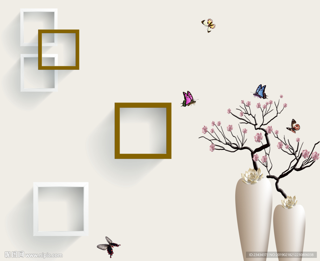 简约现代背景墙