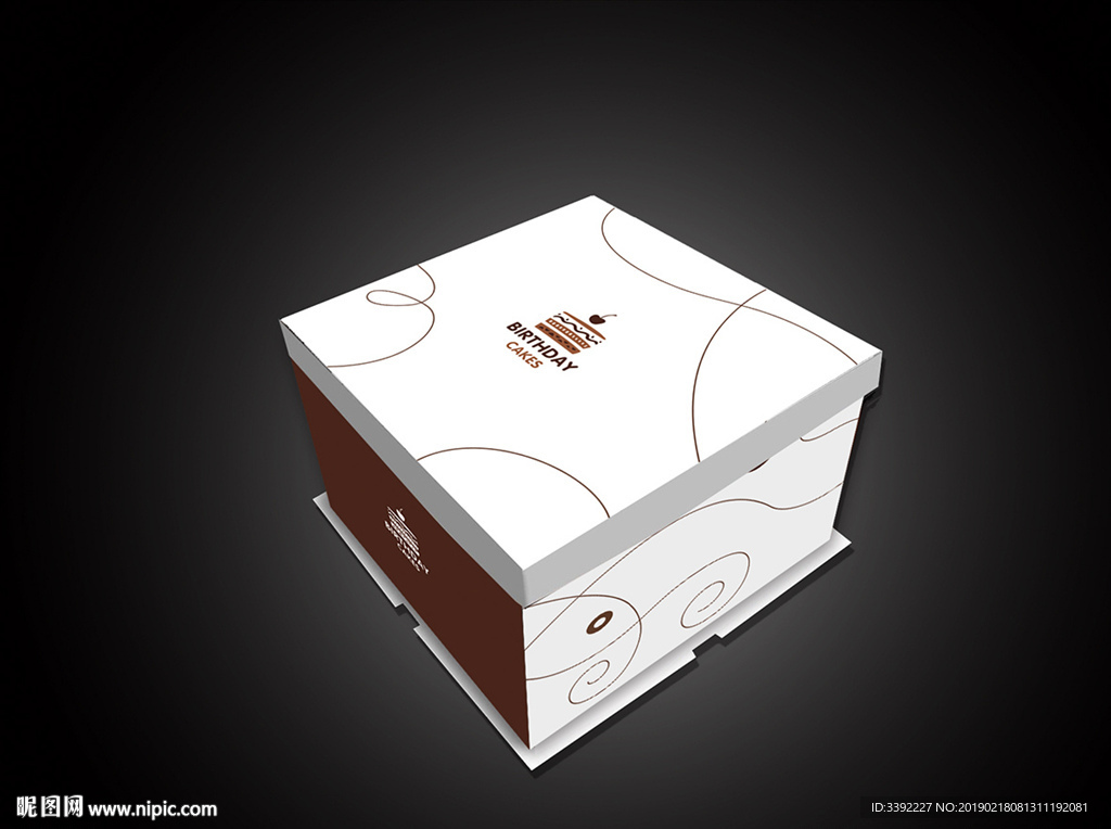 蛋糕盒平面展开图