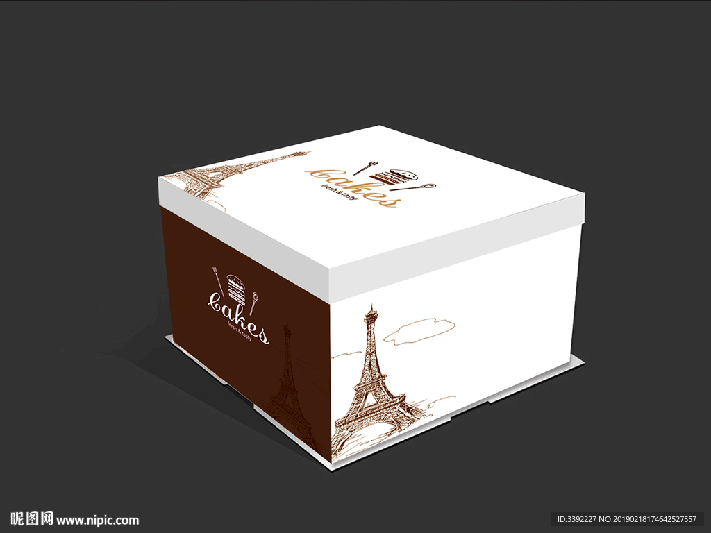 蛋糕盒平面展开图