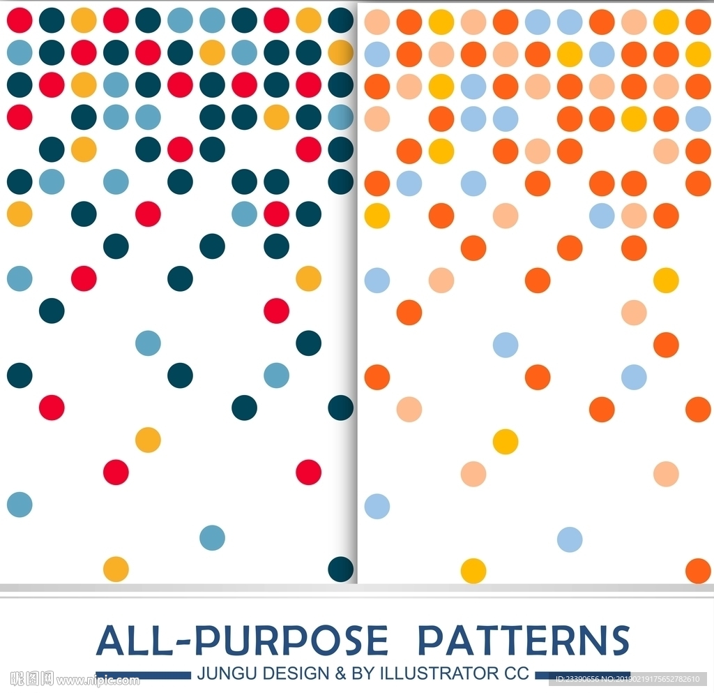 圆点渐变掉落折纸包装万能背景