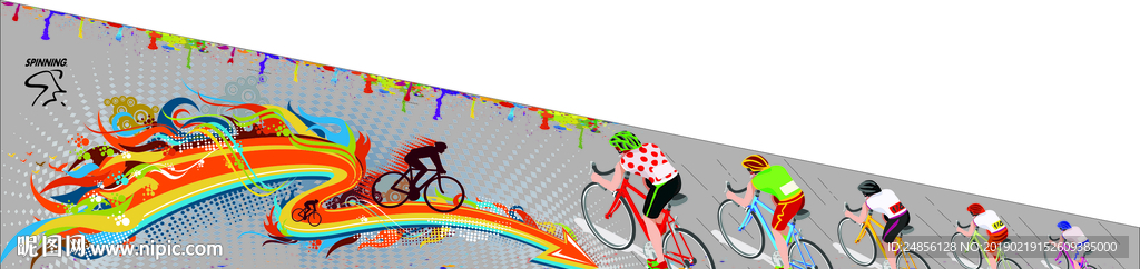 动感单车房壁画