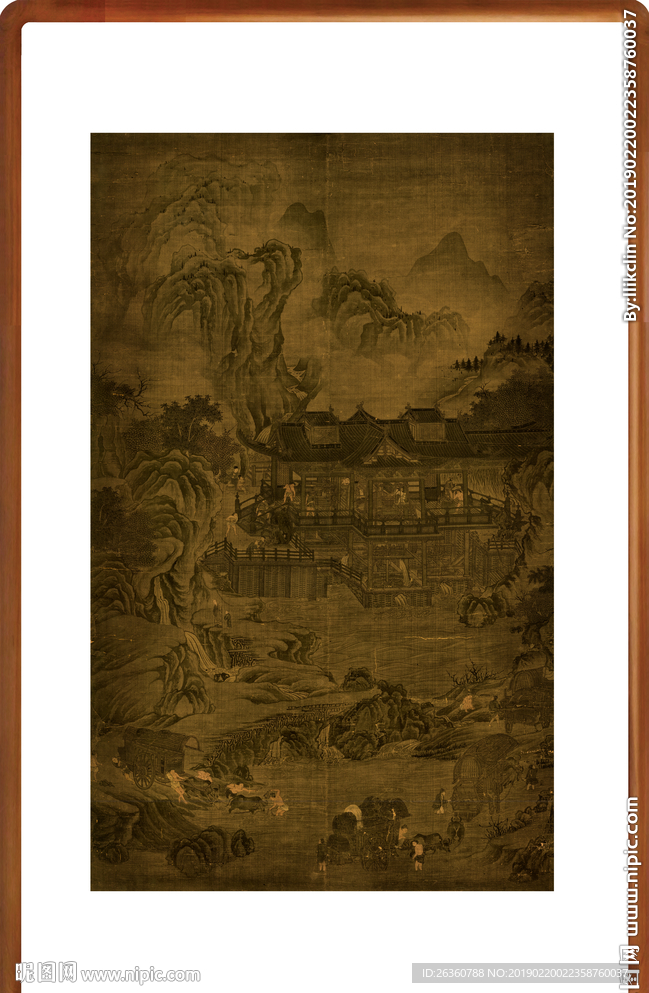 元代山溪水磨图