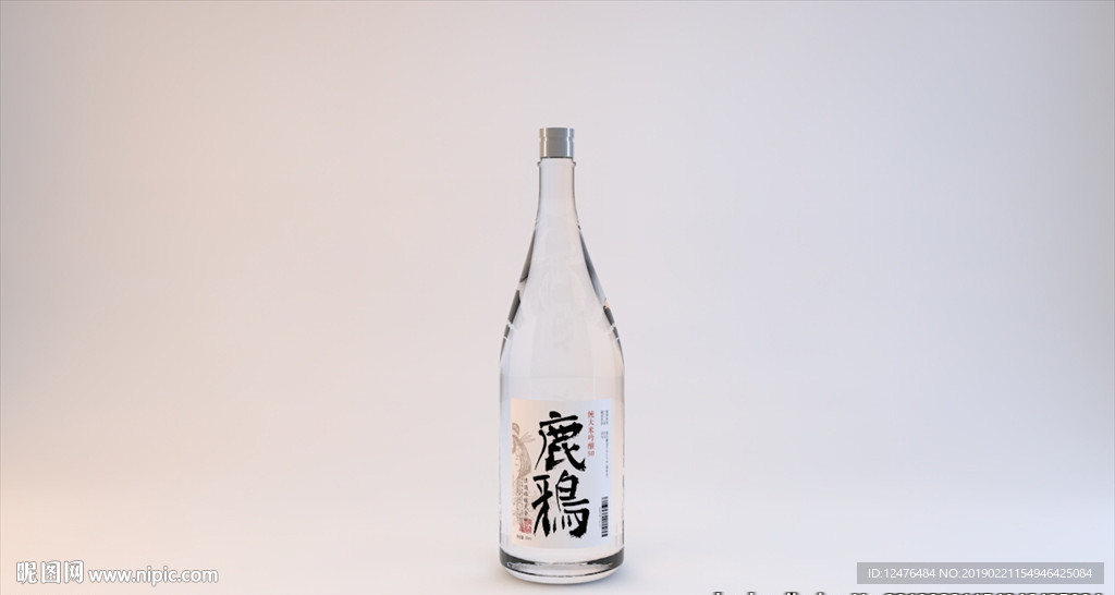 C4D清酒瓶包装