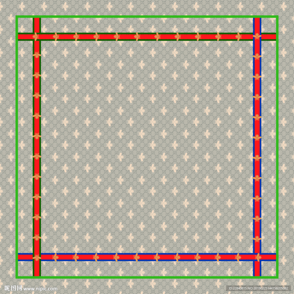 方巾 古驰 蜜蜂