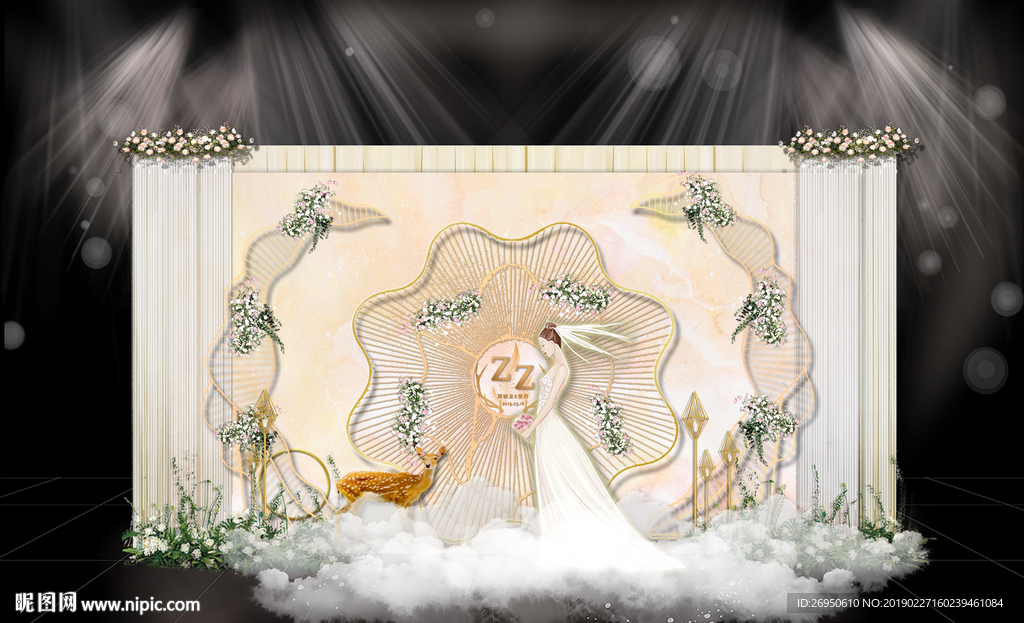 金色铁艺迎宾区