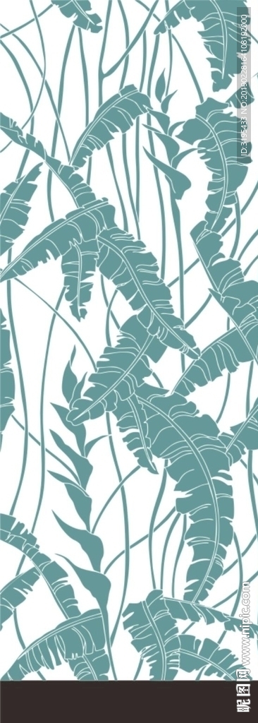 叶子 枝条 玄关矢量 硅藻泥图