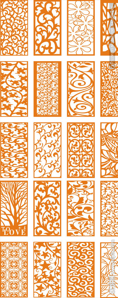 窗格窗花镂空雕刻