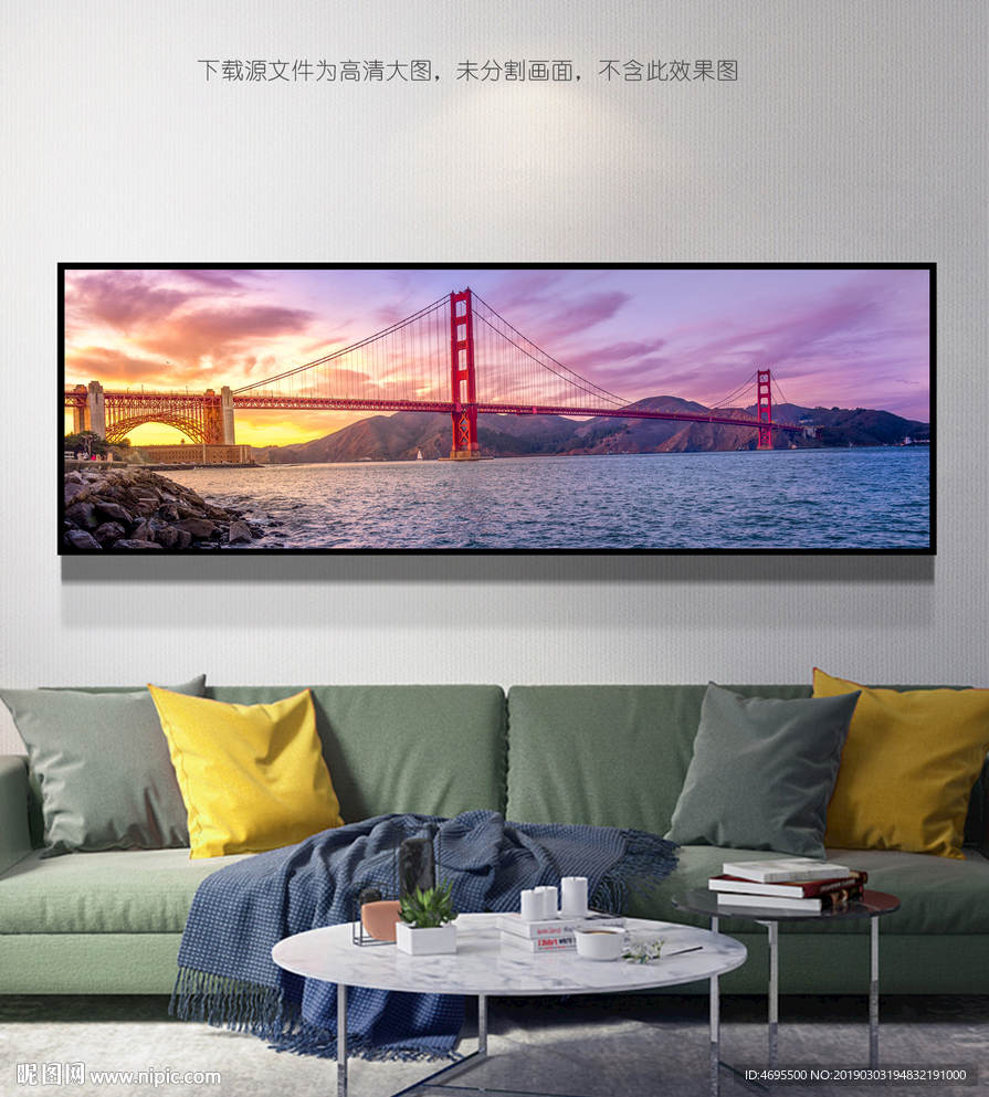 大桥装饰画图片