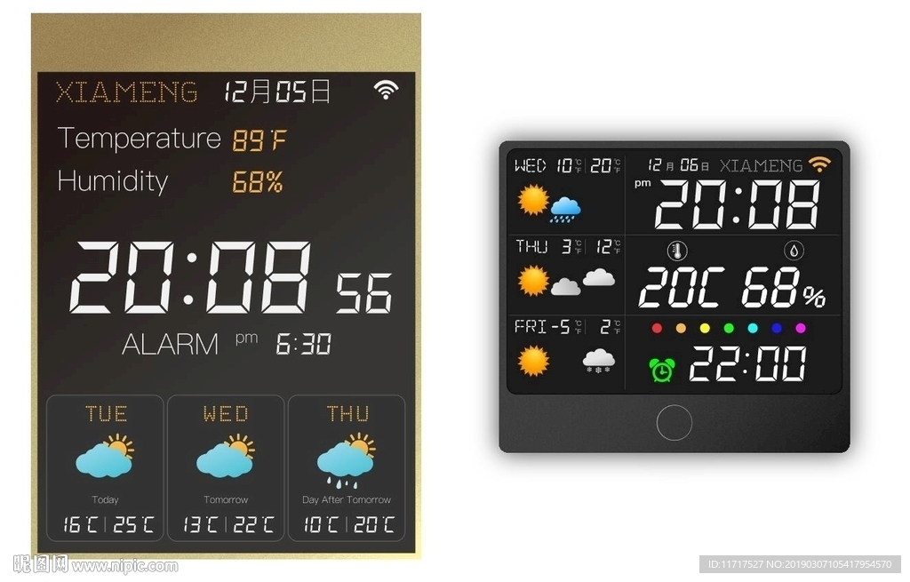 天气预报时钟app