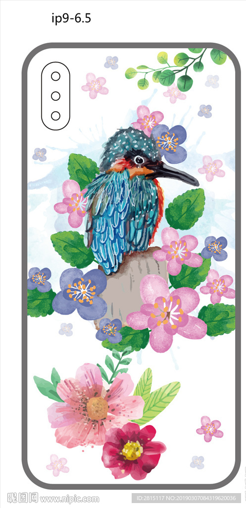 创意手机壳 水彩花纹 彩绘图案