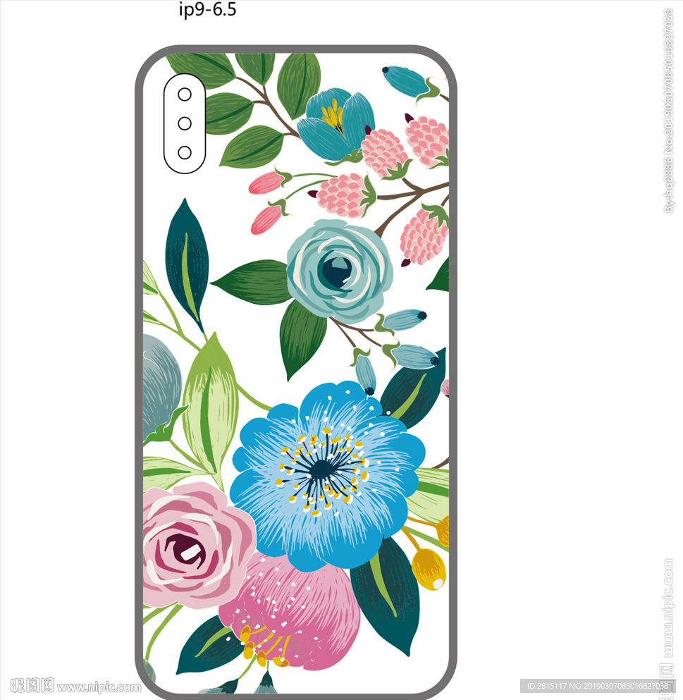 创意手机壳 水彩花纹 彩绘图案