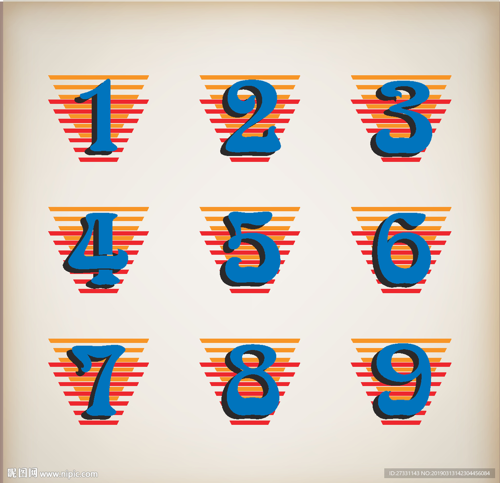 数字花纹 数字艺术 剪纸图案