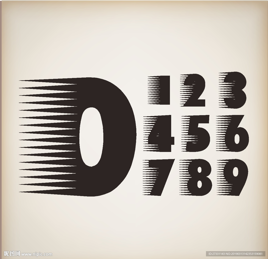 数字花纹 数字艺术 剪纸图案