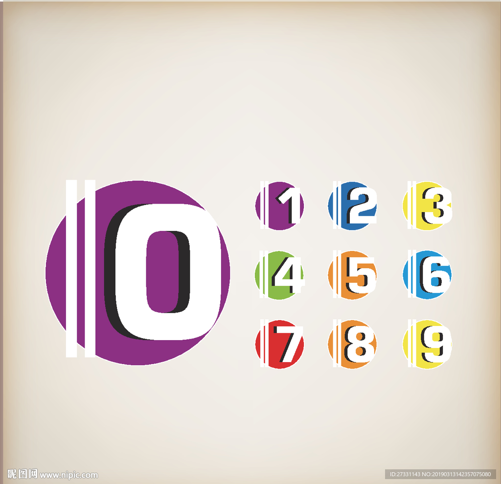 数字花纹 数字艺术 剪纸图案