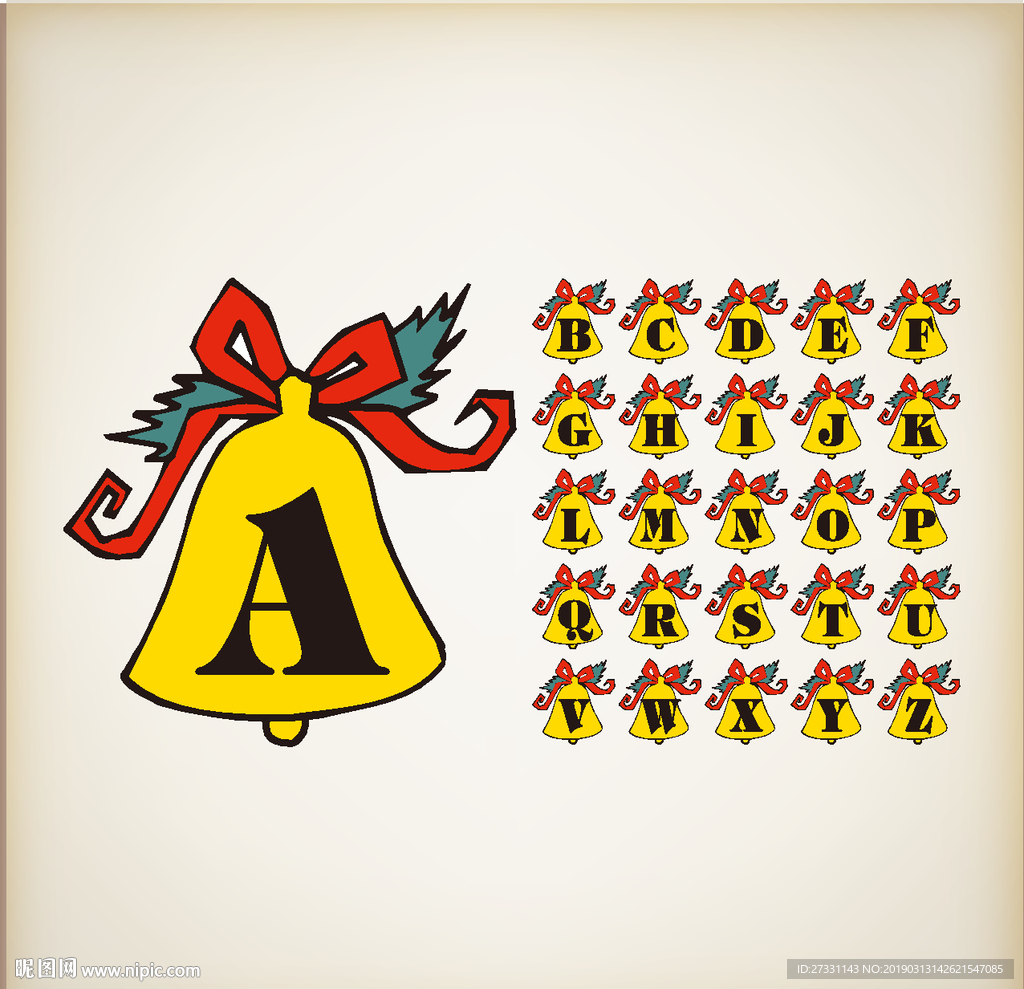 字母花纹 字母艺术 剪纸图案