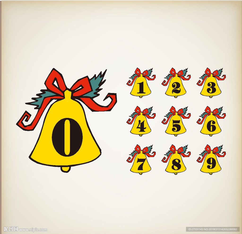 数字花纹 数字艺术 剪纸图案