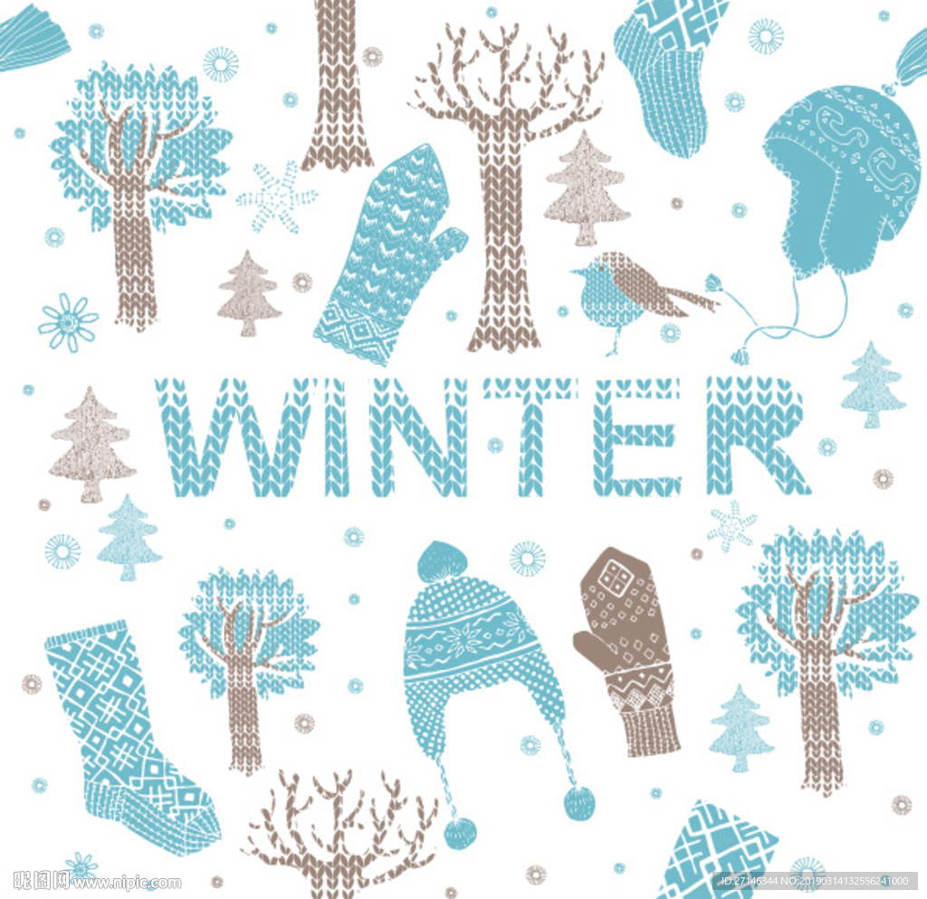 冬季无缝印花图案