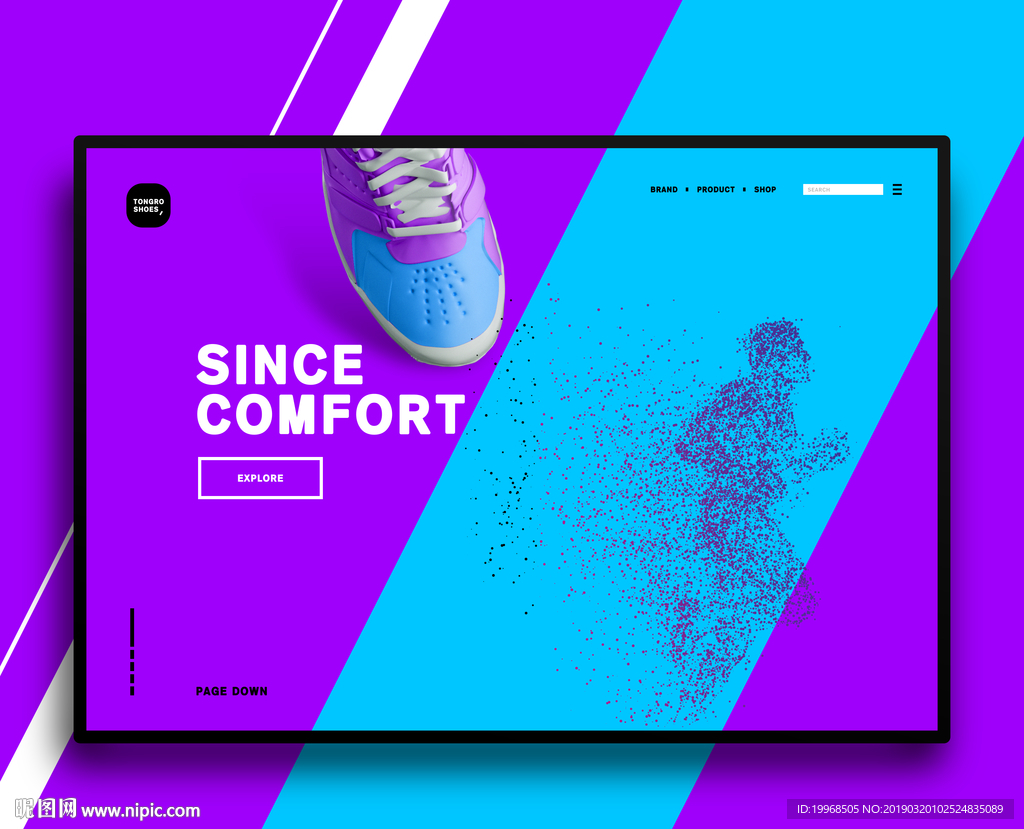 运动鞋海报