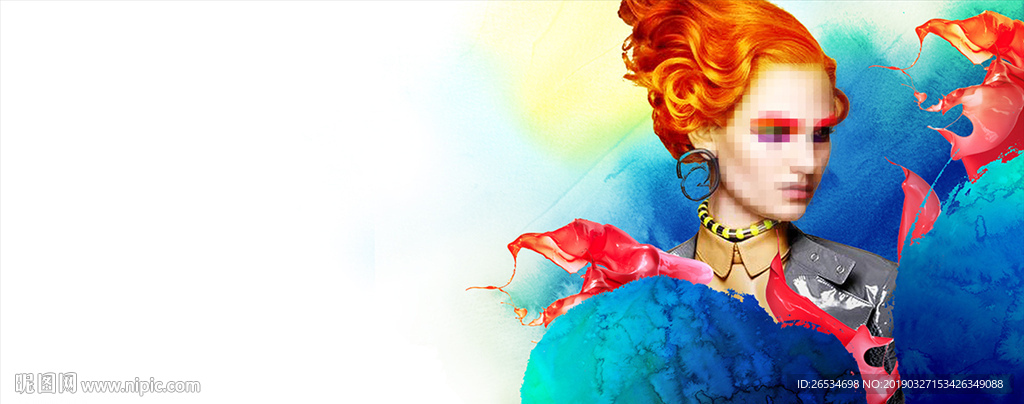 彩色水墨时尚女人第二版