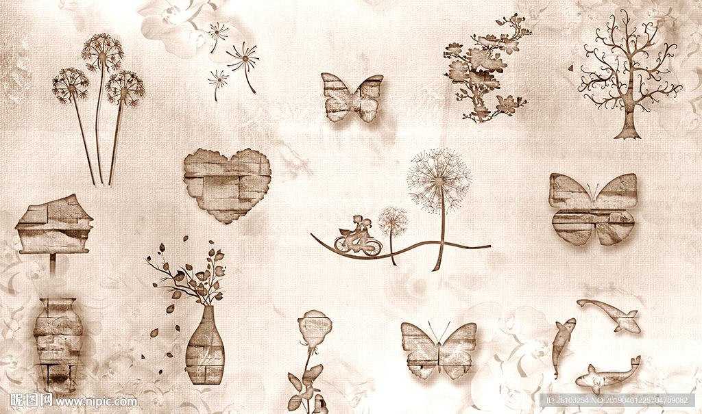 砖墙涂鸦怀旧文化墙电视背景墙