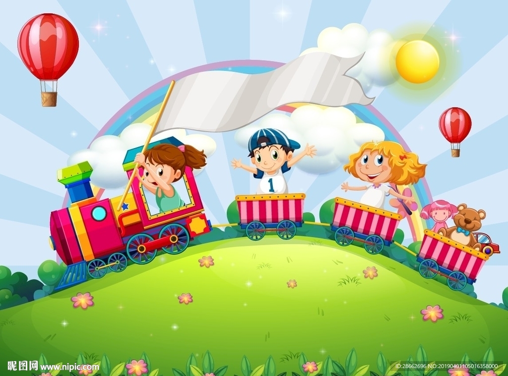 儿童时光插画插图