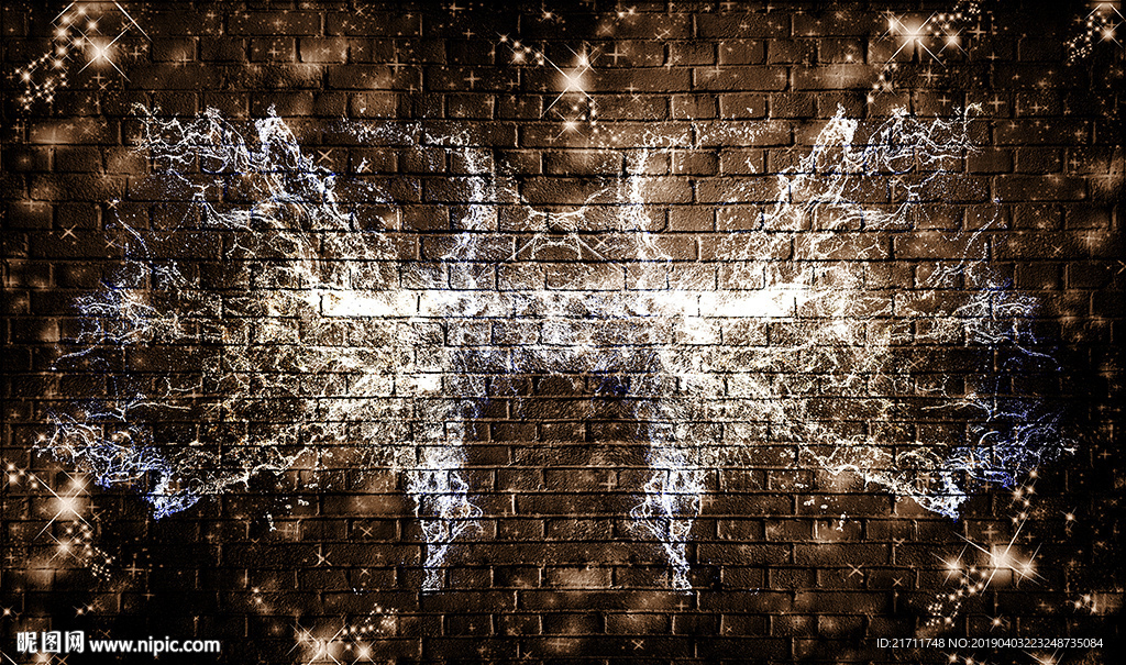 梦幻水纹星光电视背景墙