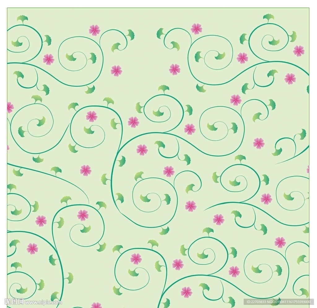 花纹 满天星 图案 手绘花 绿