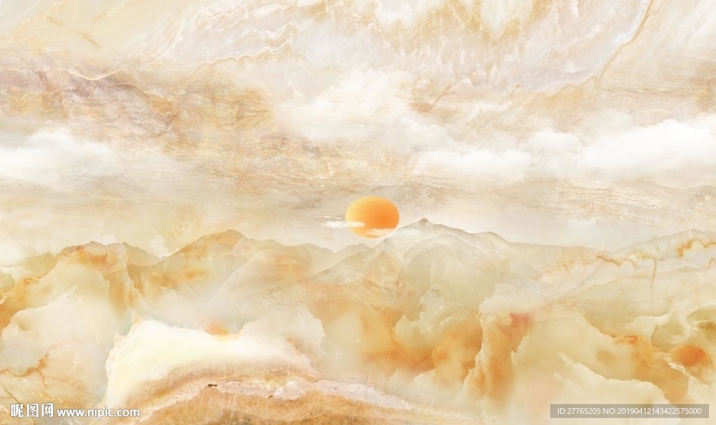 石纹山水背景墙