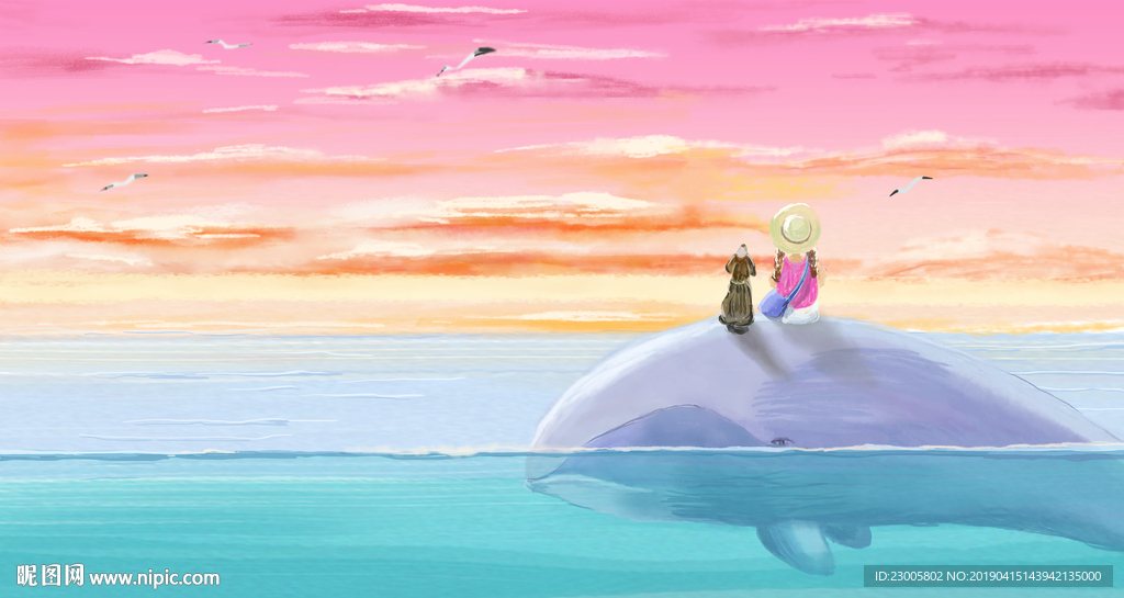 原创治愈系手绘插画