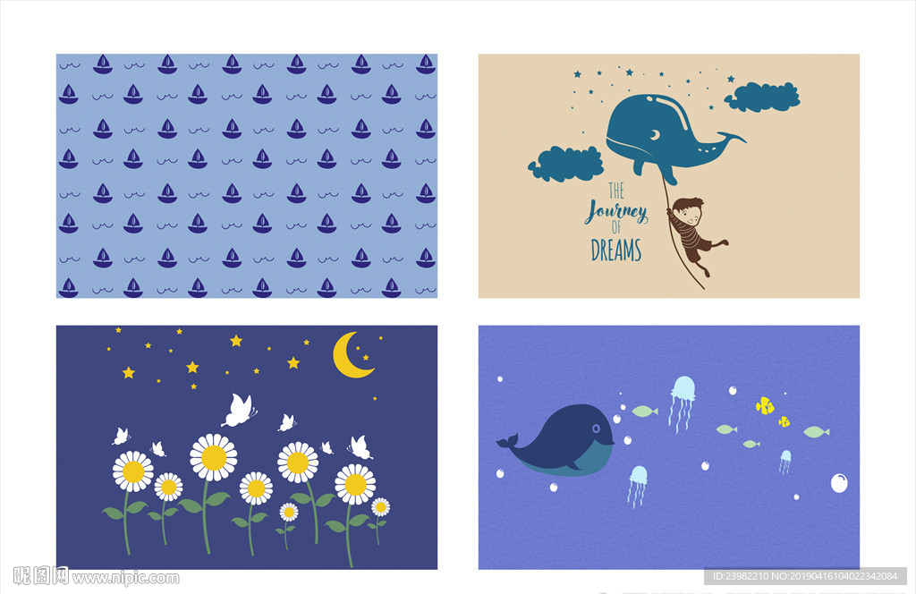 硅藻泥儿童房矢量图