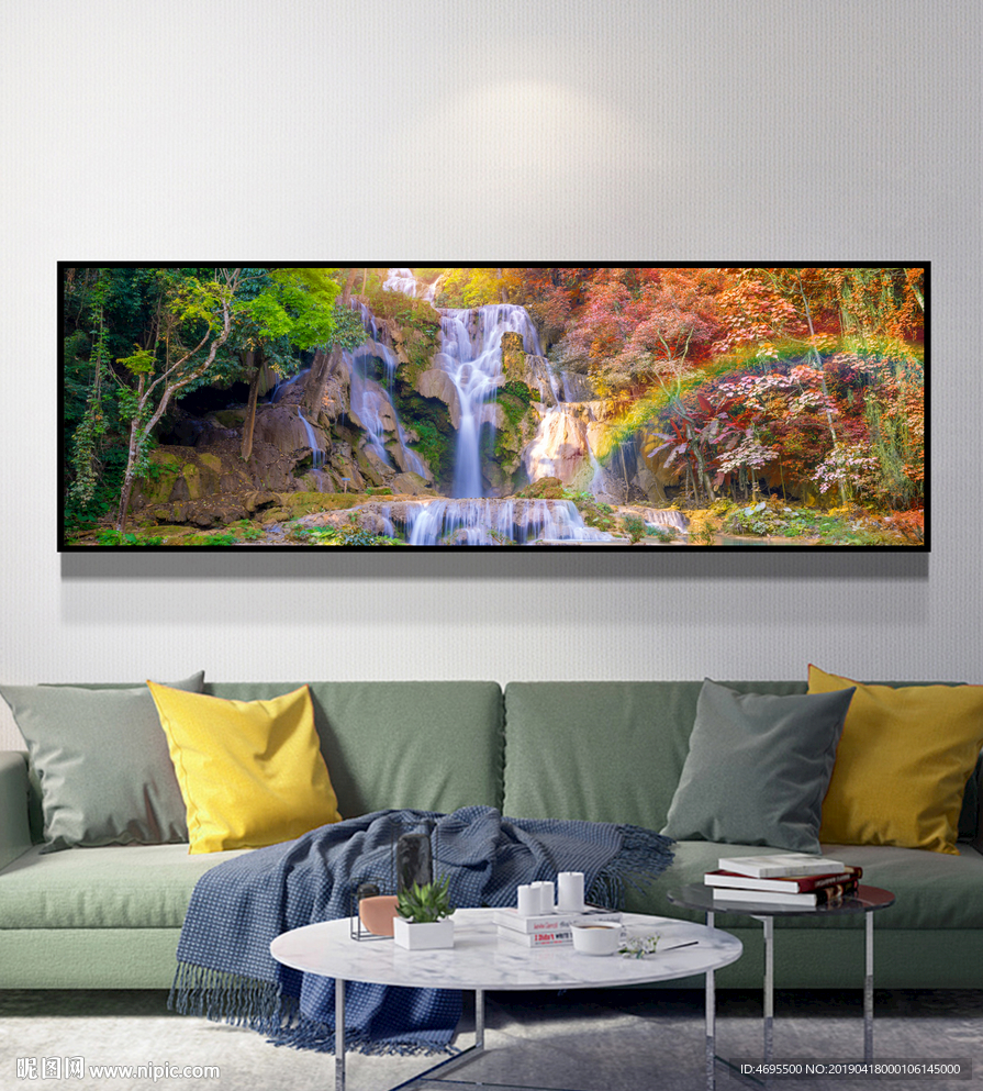 瀑布装饰画