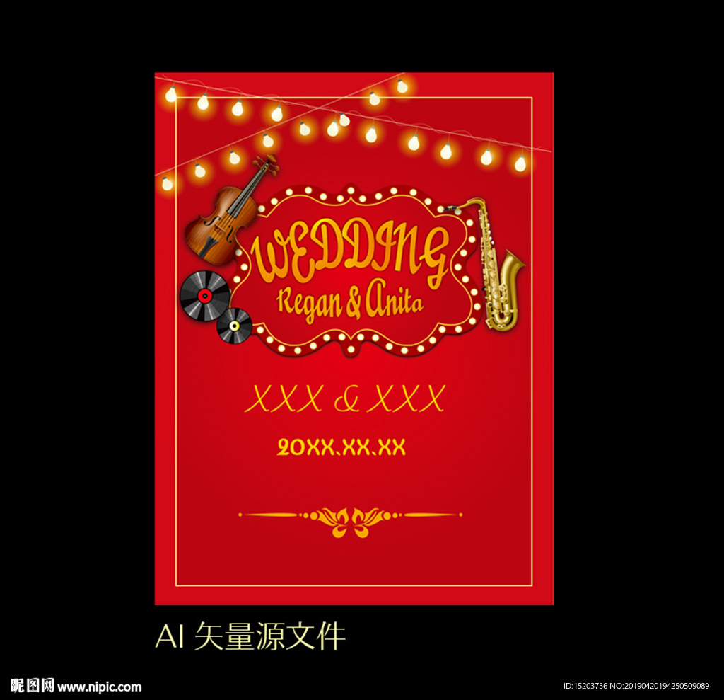 百老汇风格迎宾牌 背景