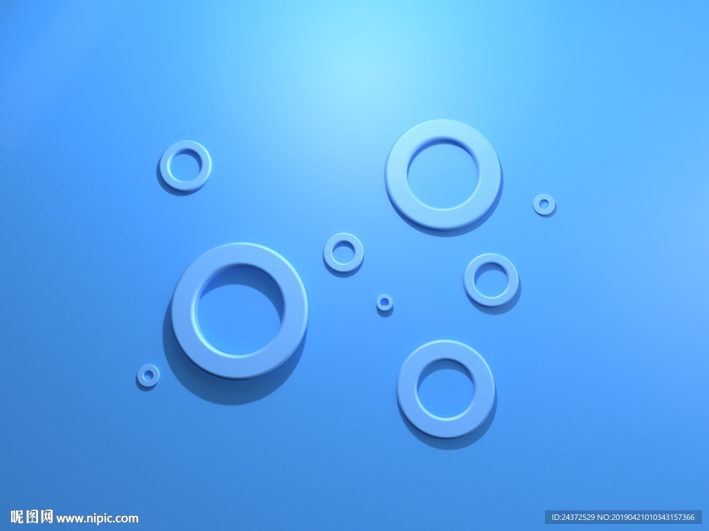 科技c4d圆环蓝色背景