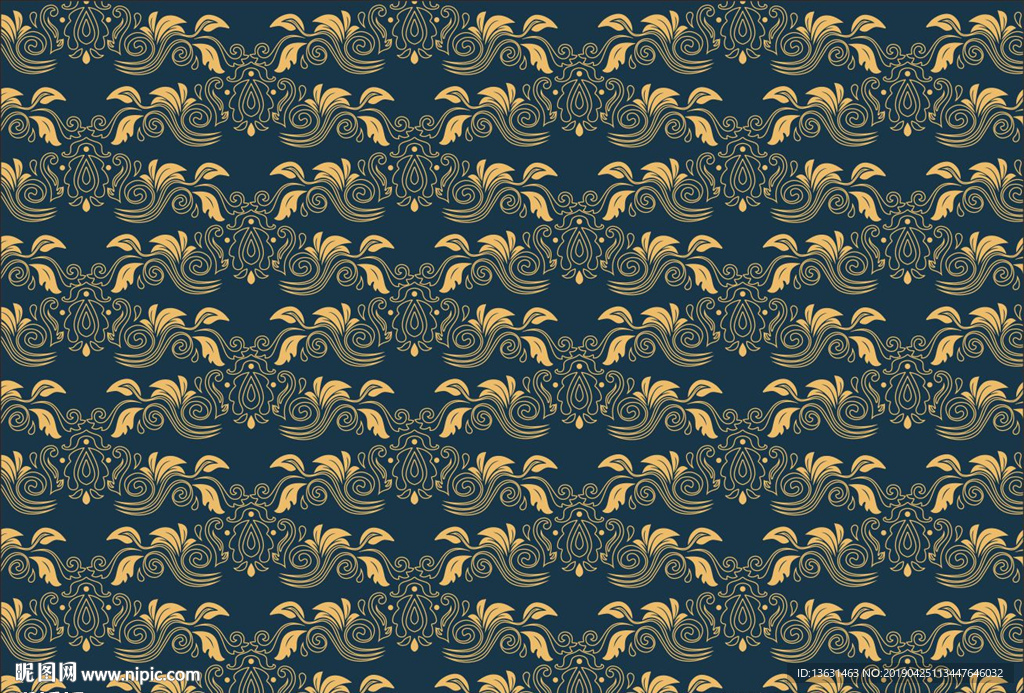 古典金色花纹
