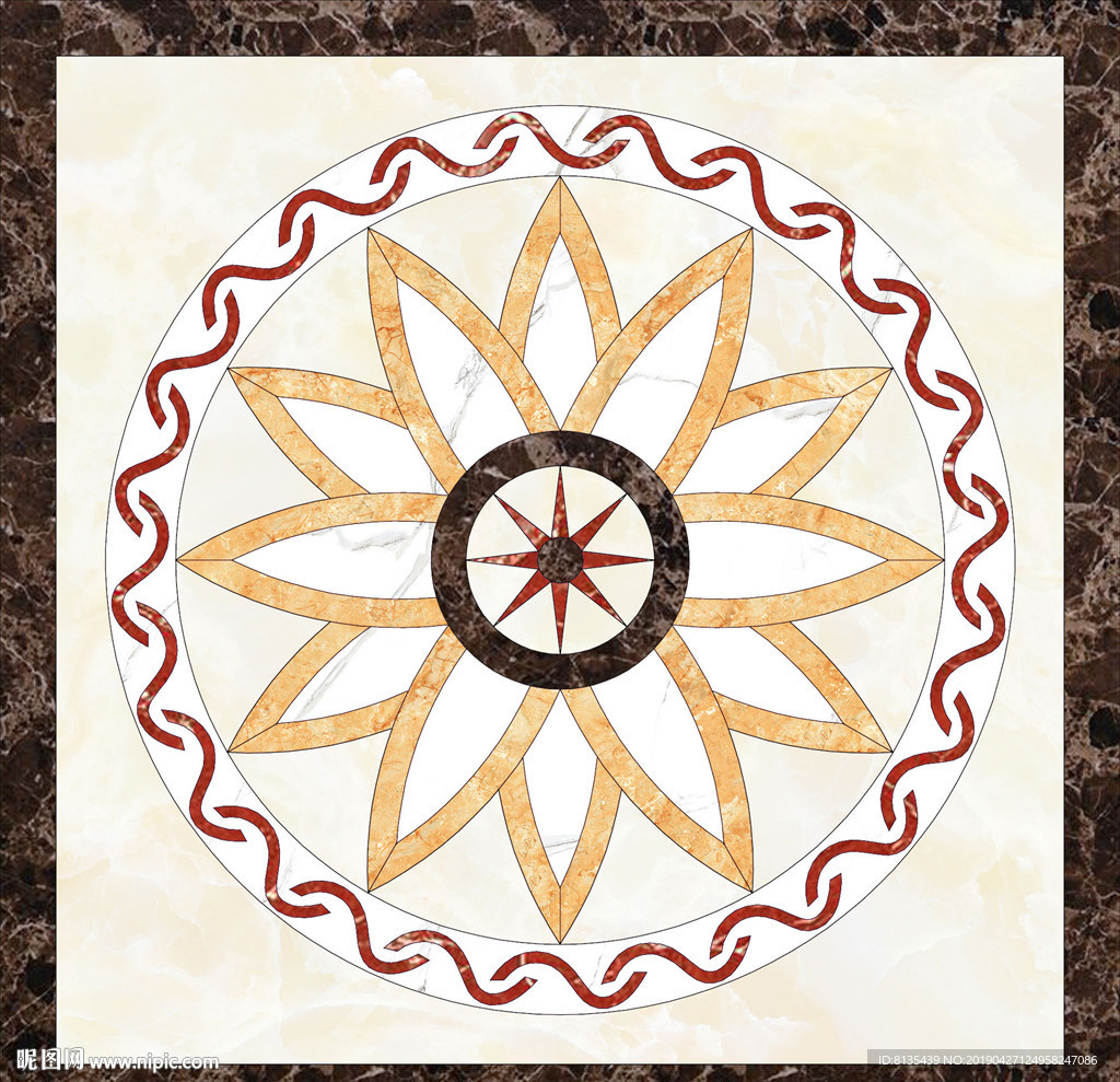 新中式地面拼花图案