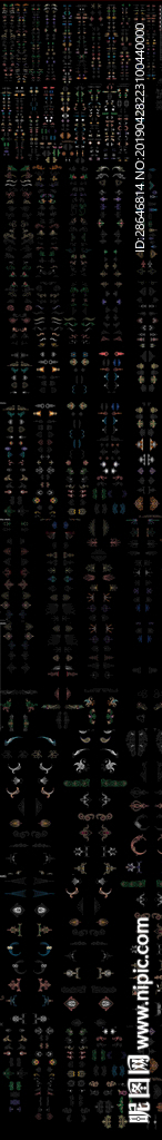 欧式角花 雕花 图案CAD图库