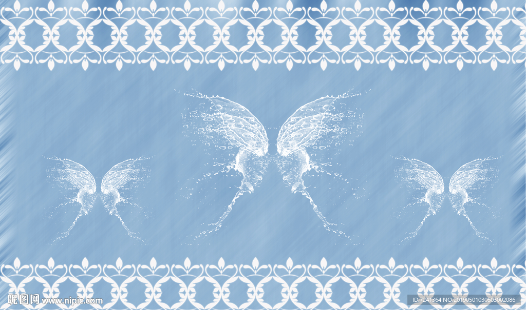 蝴蝶欧式花纹北欧壁画装饰画