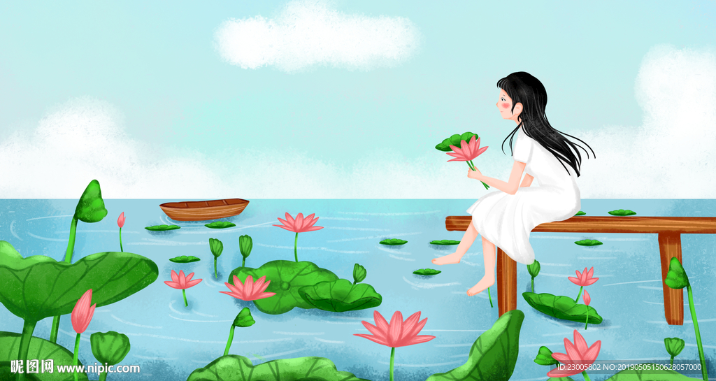 原创手绘卡通插画绘本背景