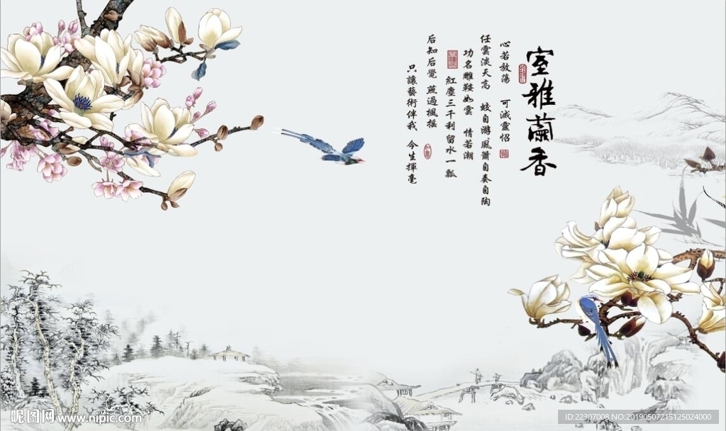 室雅兰香玉兰花